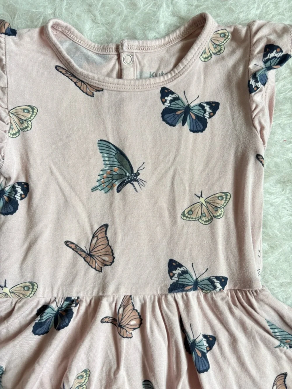 Kyte BABY Pastel Pink Cottagecore Butterfly Twirl Bodysuit